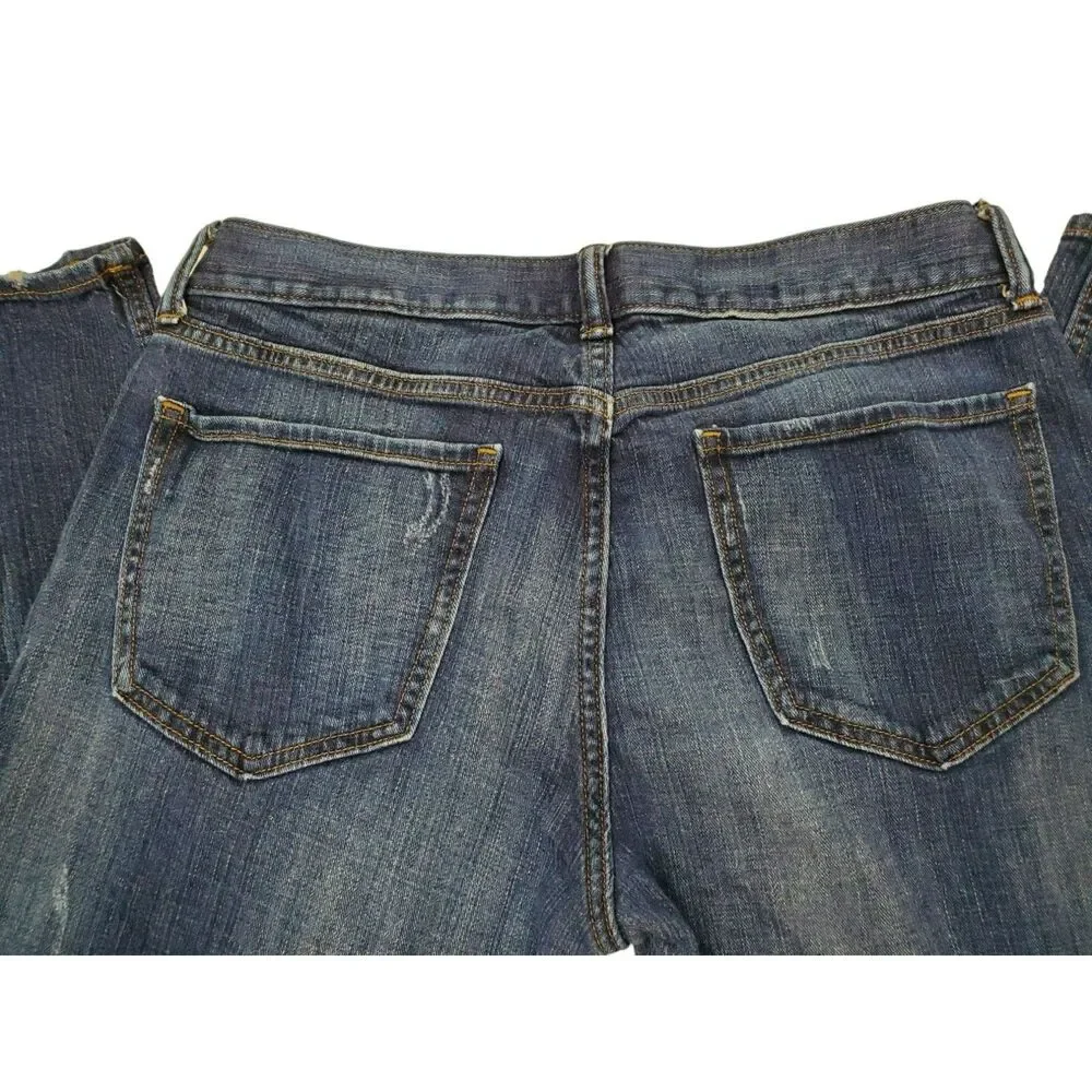 Banana Republic Womens 30 Boyfriend‎ Distressed Blue Jeans
